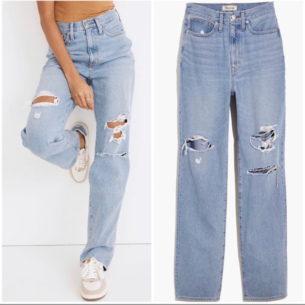 New Baggy Straight Jeans in Earlhurst Wash: Ripped Edition